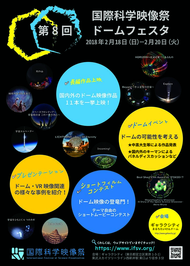 国際科学映像祭ドームフェスタチラシ裏